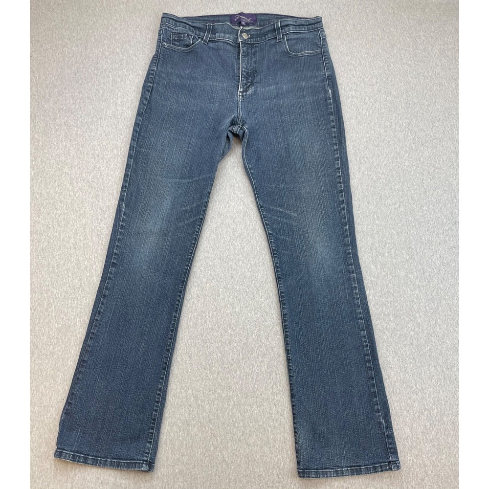 NYDJ Jeans Womens 14 Blue 100% Cotton High-Rise Bootcut